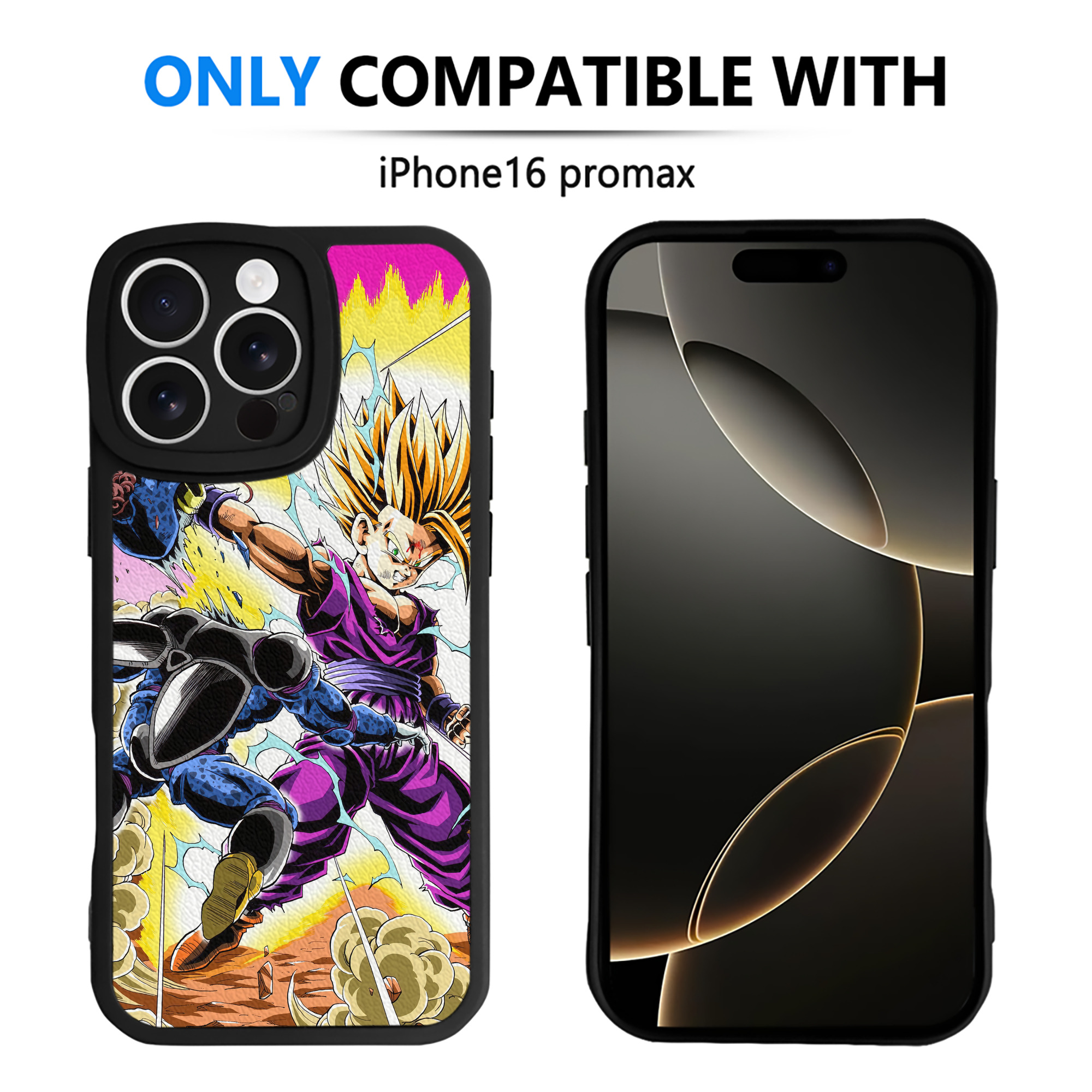 （画像用） ドラゴンボール DRAGON BALL 【iPhone 16シリーズ対応】シリコンスマホケース（レザー調） 材質：シリコン